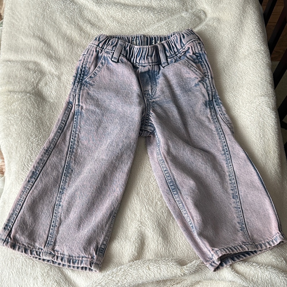 Toddler Wide-Leg Pink Wash Jeans - Comfortable Everyday Bottoms 2T